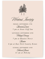 Arboretum Grand Wedding Weekend Itinerary Cards