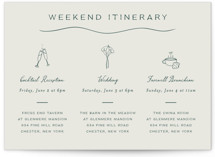 Pair of Calla Lilies Grand Wedding Weekend Itinerary Cards