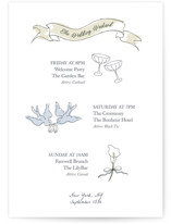 Birds of Paradise Grand Wedding Weekend Itinerary Cards