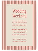 cherry Grand Wedding Weekend Itinerary Cards