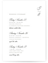 gregada Grand Wedding Weekend Itinerary Cards