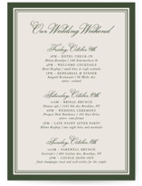Emerson Grand Wedding Weekend Itinerary Cards