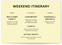 Courthouse Grand Wedding Weekend Itinerary Cards