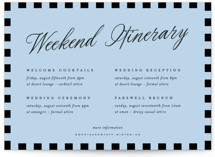 Tarte Tatin Grand Wedding Weekend Itinerary Cards