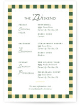 grid Grand Wedding Weekend Itinerary Cards