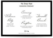 Hotel Grand Wedding Weekend Itinerary Cards