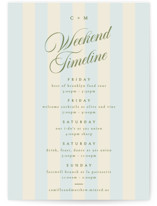 Gilmore Grand Wedding Weekend Itinerary Cards