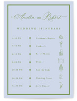 Botanical Garden Grand Wedding Weekend Itinerary Cards