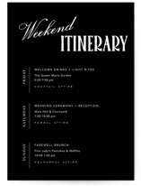 pardulas Grand Wedding Weekend Itinerary Cards
