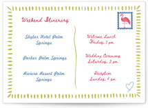 Retro Palm Springs Grand Wedding Weekend Itinerary Cards
