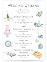 Petite Wedding Weekend Itinerary Cards