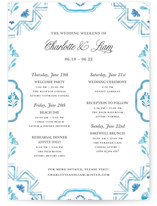 Petite Wedding Weekend Itinerary Cards