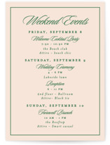 Petite Wedding Weekend Itinerary Cards