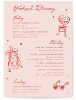 Petite Wedding Weekend Itinerary Cards