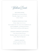 Petite Wedding Weekend Itinerary Cards