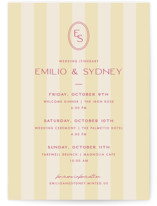 Petite Wedding Weekend Itinerary Cards