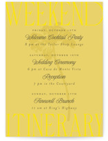 Petite Wedding Weekend Itinerary Cards