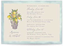 Amalfi Coast Wedding Petite Wedding Weekend Itinerary Cards