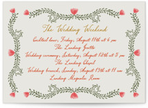 Chantilly Petite Wedding Weekend Itinerary Cards