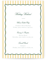 Curved Frame Petite Wedding Weekend Itinerary Cards