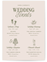 Soria Petite Wedding Weekend Itinerary Cards