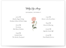 botanical cameo Petite Wedding Weekend Itinerary Cards