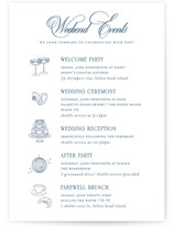 Hilton Petite Wedding Weekend Itinerary Cards