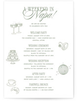 Woods Petite Wedding Weekend Itinerary Cards