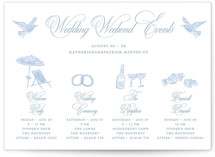 Coastal crest Petite Wedding Weekend Itinerary Cards