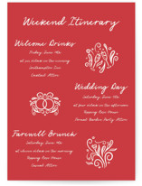 Love in Bloom Petite Wedding Weekend Itinerary Cards