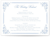 Constance Petite Wedding Weekend Itinerary Cards