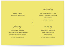 In Lights Petite Wedding Weekend Itinerary Cards