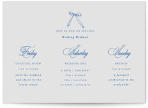 Amalfi Blue Petite Wedding Weekend Itinerary Cards