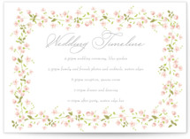 Rosebud Petite Wedding Weekend Itinerary Cards