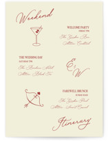 Elizabeth Petite Wedding Weekend Itinerary Cards
