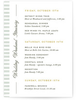 Penumbra Petite Wedding Weekend Itinerary Cards