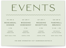 Swoon Petite Wedding Weekend Itinerary Cards