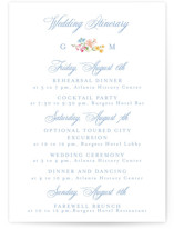 Everlasting Romance Petite Wedding Weekend Itinerary Cards