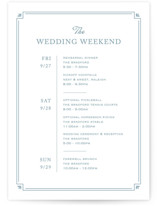 Fleur Corner Petite Wedding Weekend Itinerary Cards