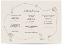 Sketchbook Love Petite Wedding Weekend Itinerary Cards
