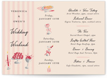 Velvet Cherry Petite Wedding Weekend Itinerary Cards