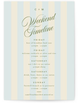 Gilmore Petite Wedding Weekend Itinerary Cards