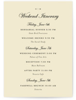 Everlasting Petite Wedding Weekend Itinerary Cards