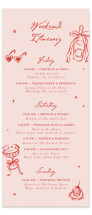 Tall Wedding Weekend Itinerary Cards