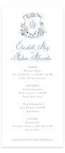 Tall Wedding Weekend Itinerary Cards