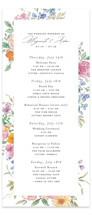 Tall Wedding Weekend Itinerary Cards
