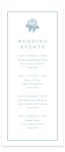Hydrangea bloom Tall Wedding Weekend Itinerary Cards