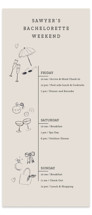 Tall Wedding Weekend Itinerary Cards