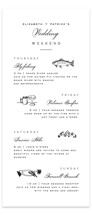 Aspen Knoll Tall Wedding Weekend Itinerary Cards