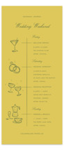 Tall Wedding Weekend Itinerary Cards